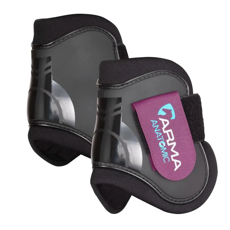 Shires ARMA Fetlock Boots - Black/Plum