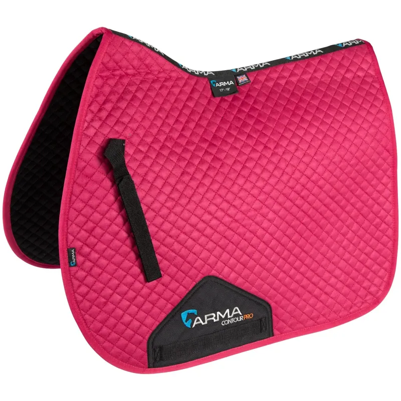 Shires ARMA Suede Saddlecloth - Raspberry