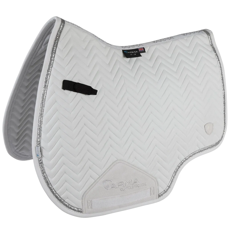 Shires ARMA Glitter Trim Saddlecloth - White