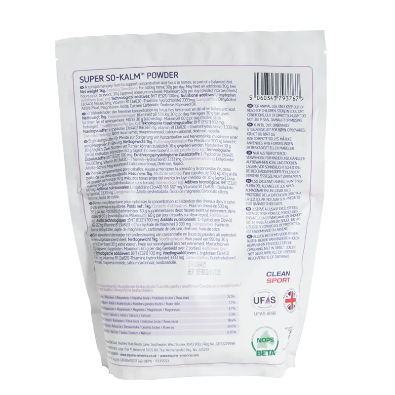 Equine America Super So Kalm Powder - 1kg-1