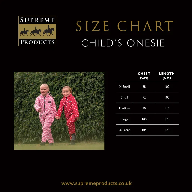 Supreme Products Childs Dotty Fleece Onesie - Rich Raspberry-2