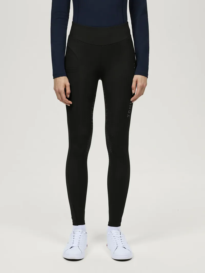 Tommy Hilfiger Elmira All-Year Rhinestone Full Grip Leggings - Black-2