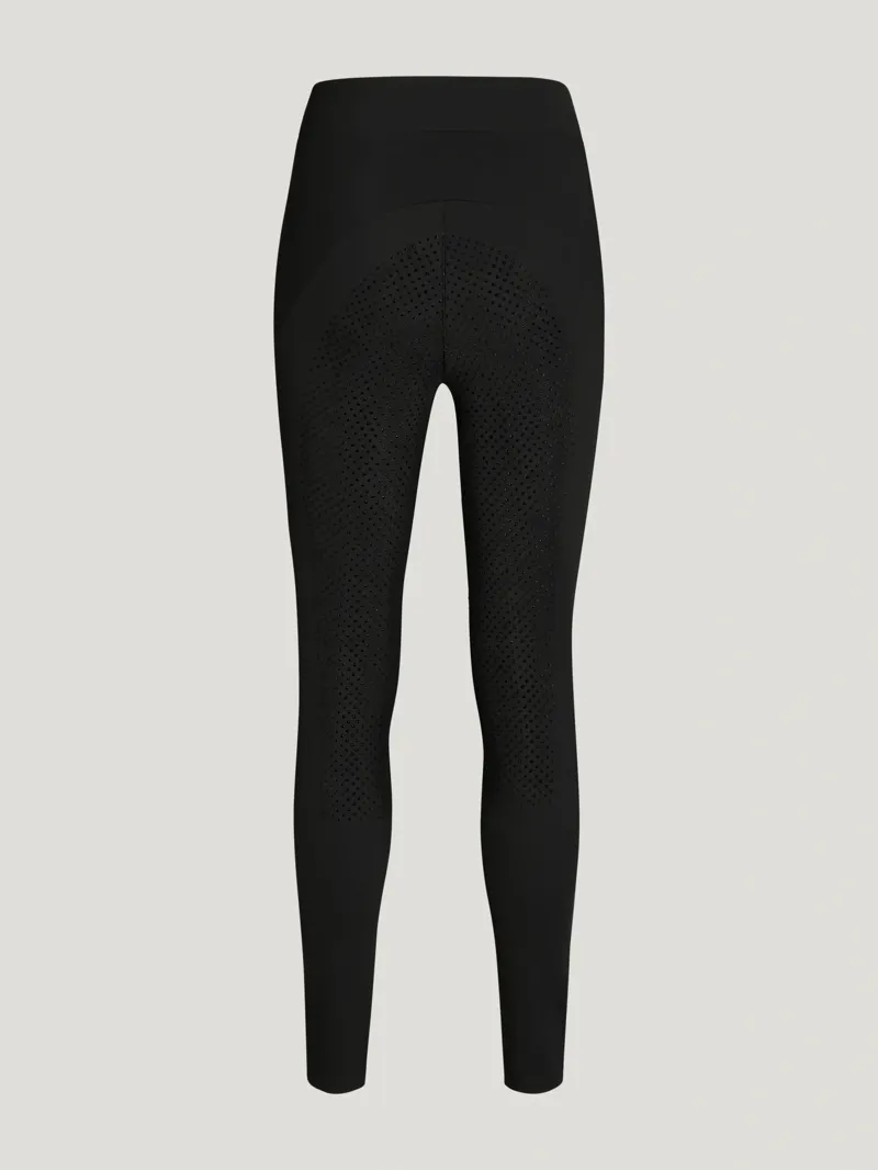 Tommy Hilfiger Elmira All-Year Rhinestone Full Grip Leggings - Black-1
