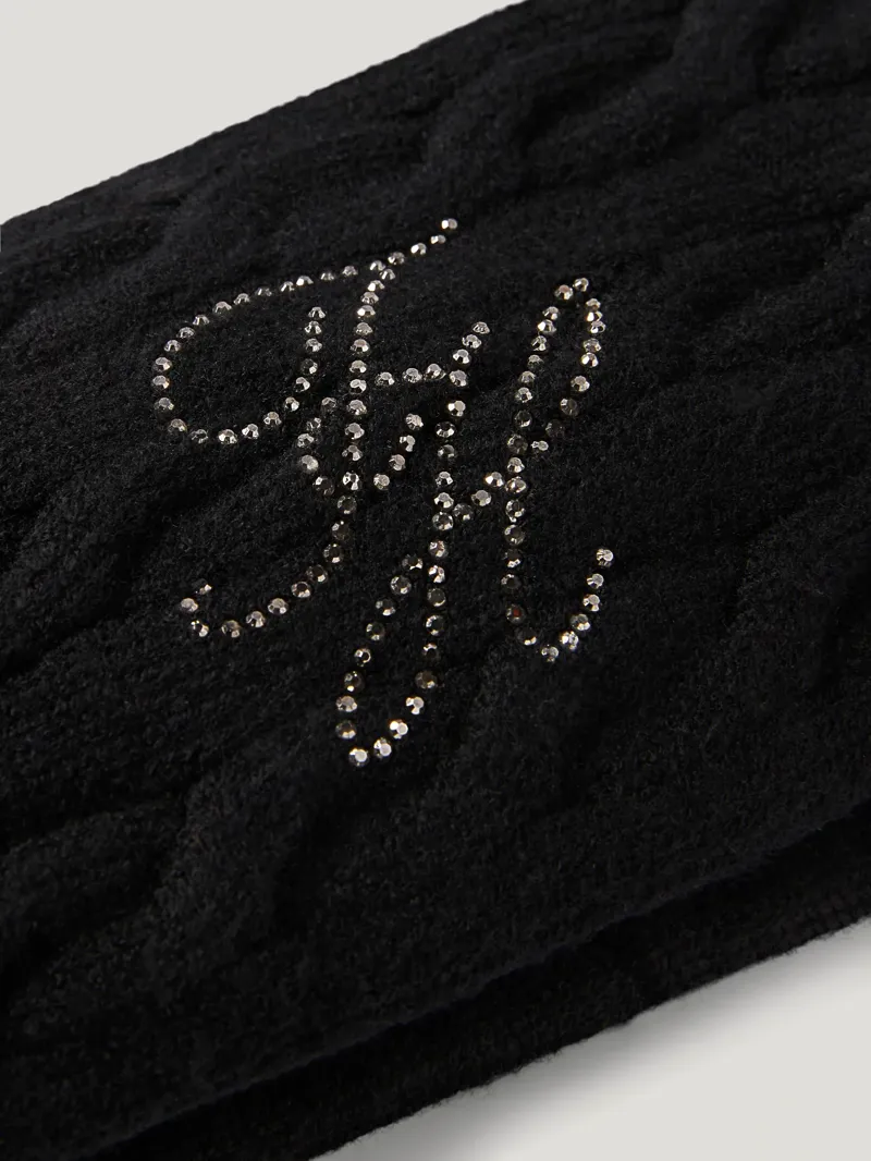 Tommy Hilfiger Maggie Rhinestone Headband - Black-2