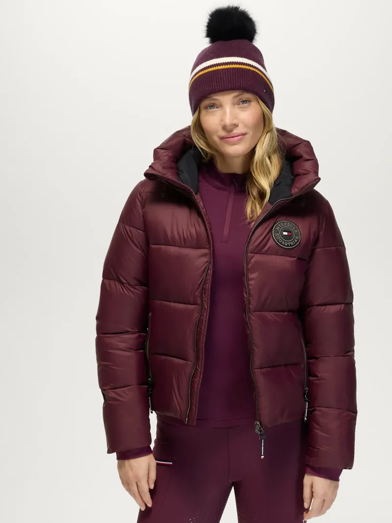 Tommy Hilfiger Glendale Women Puffer Jacket - Deep Burgundy-2