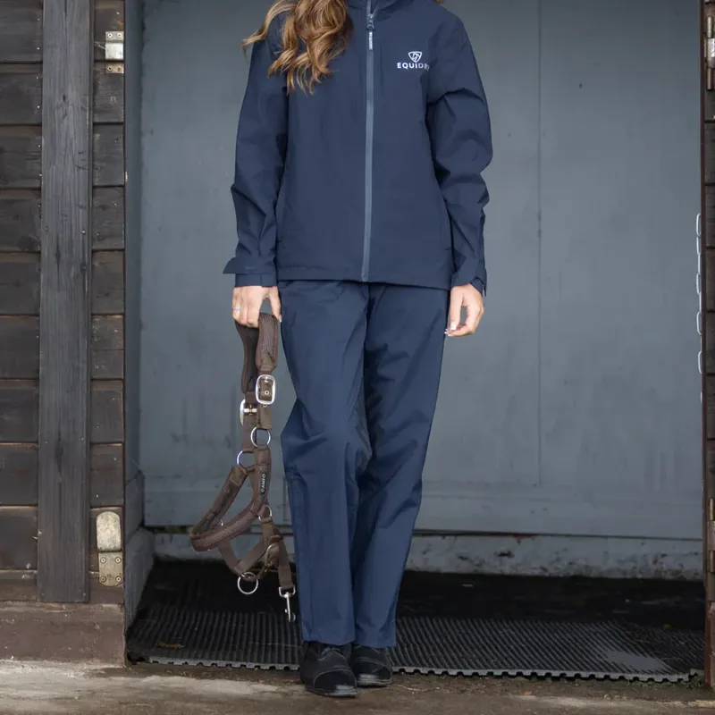 EQUIDRY Women's Waterproof Trousers Unlined - Navy-3