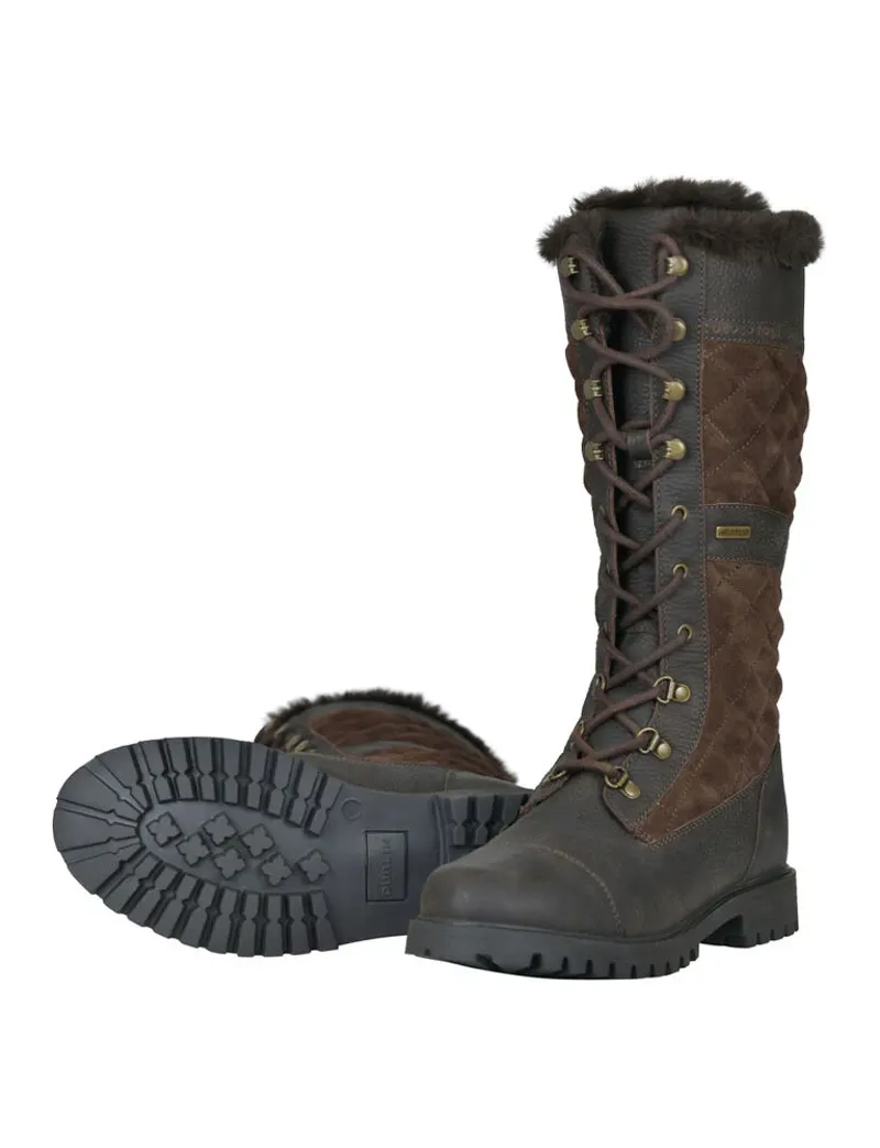 Dublin Yukon Ladies Quilt Country Boots - Chocolate Brown-4
