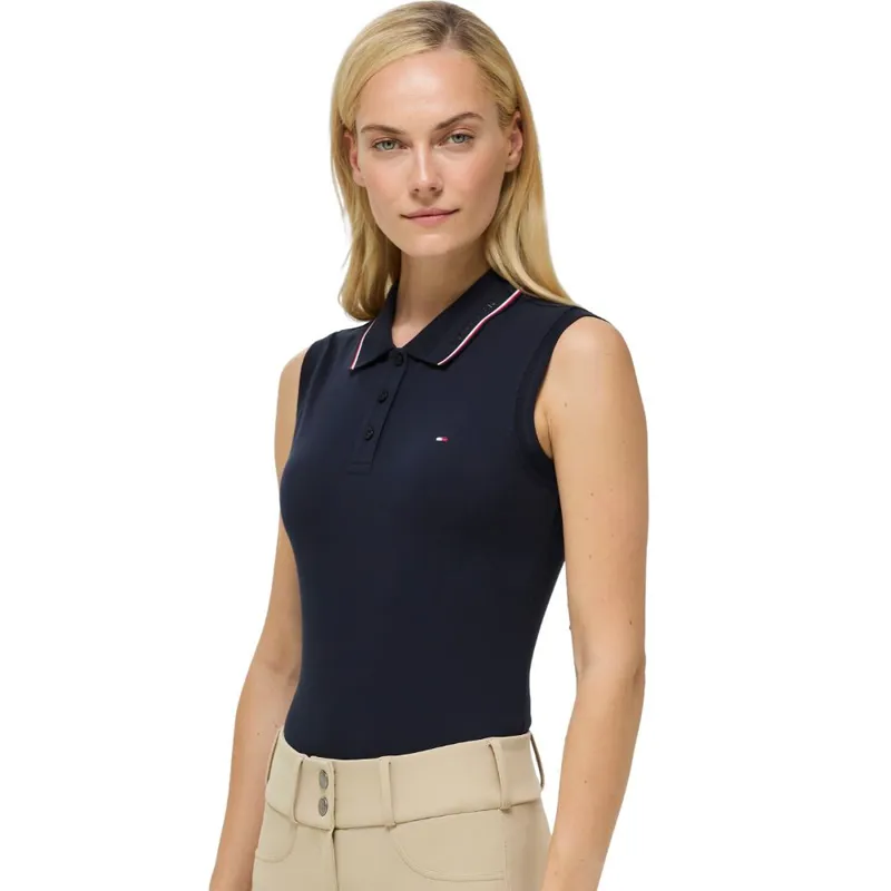 Tommy Hilfiger Cordova Ladies Sleeveless Polo - Desert Sky