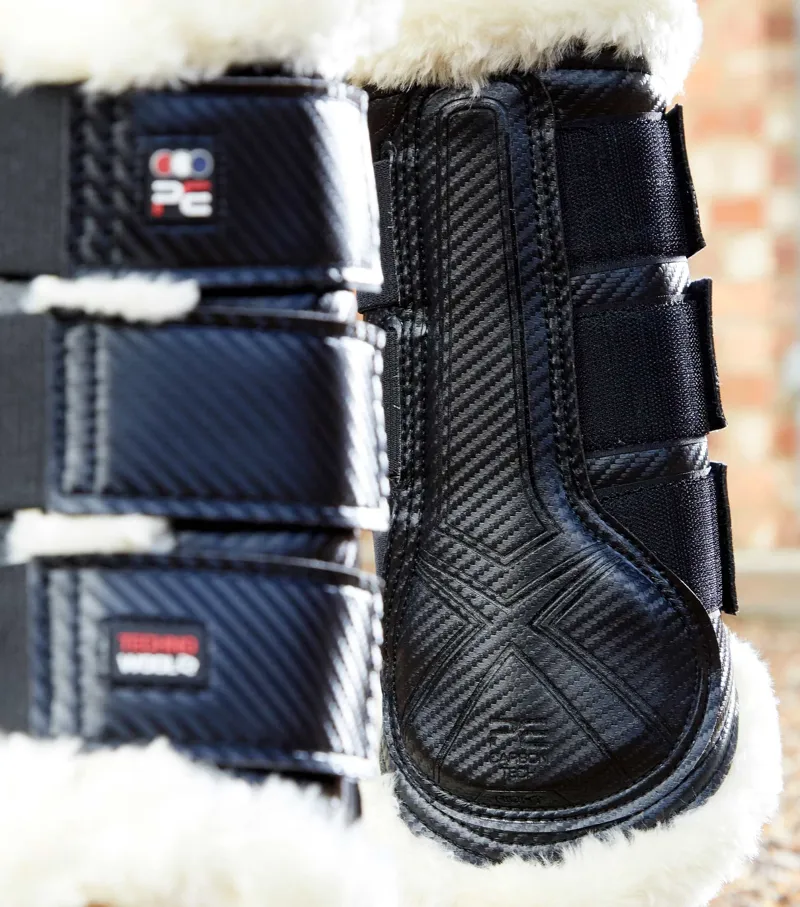 Premier Equine Techno Wool Brushing Boots - Black-3