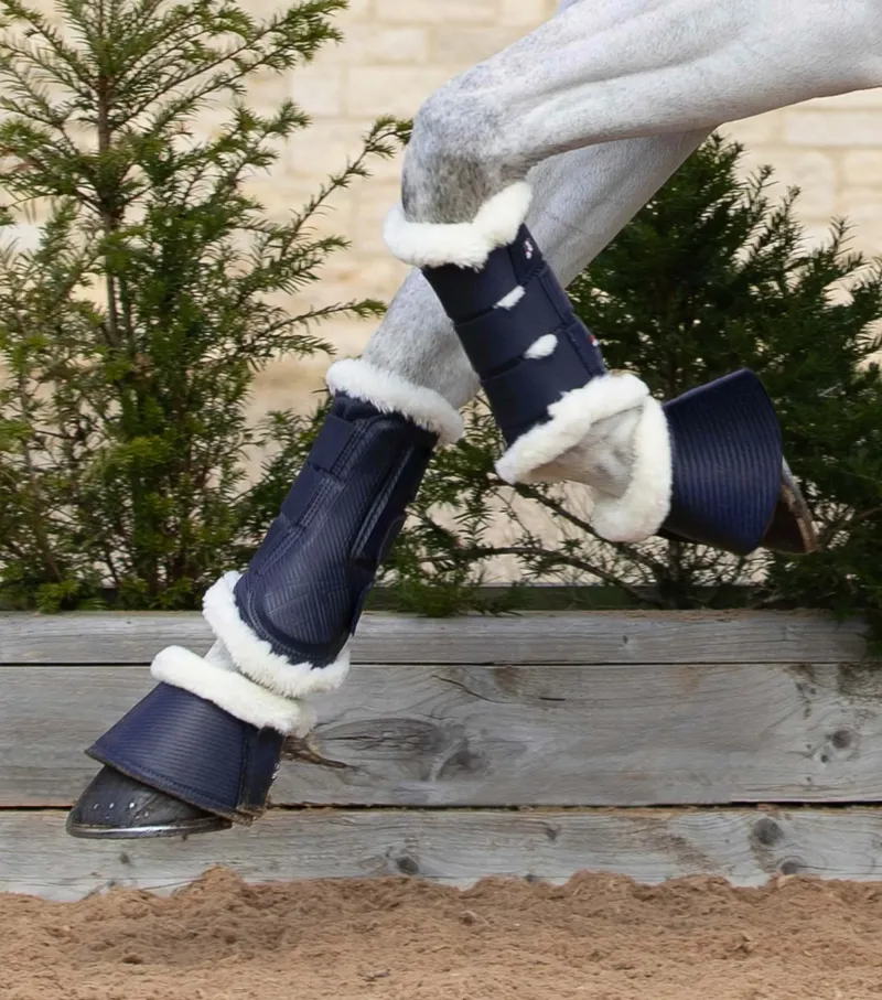 Premier Equine Techno Wool Brushing Boots - Navy-4