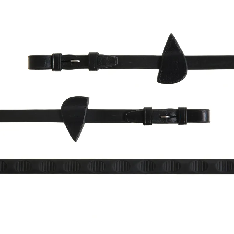 Country Direct Thumb Best Grip Reins 5/8 - Black-1