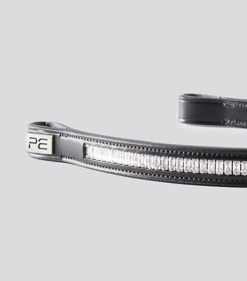 Premier Equine Trovare Crystal Browband - Black-4