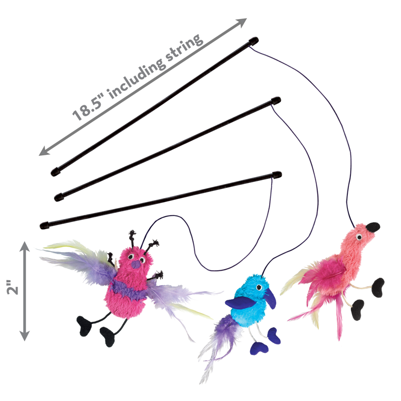 KONG Cat Feather Teaser Assorted Characters-1