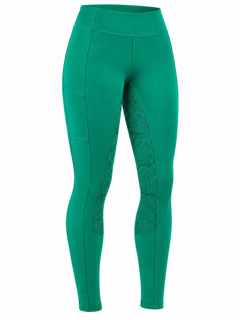Hatton Park Orleton Childrens Riding Tights - Ultramarine Green