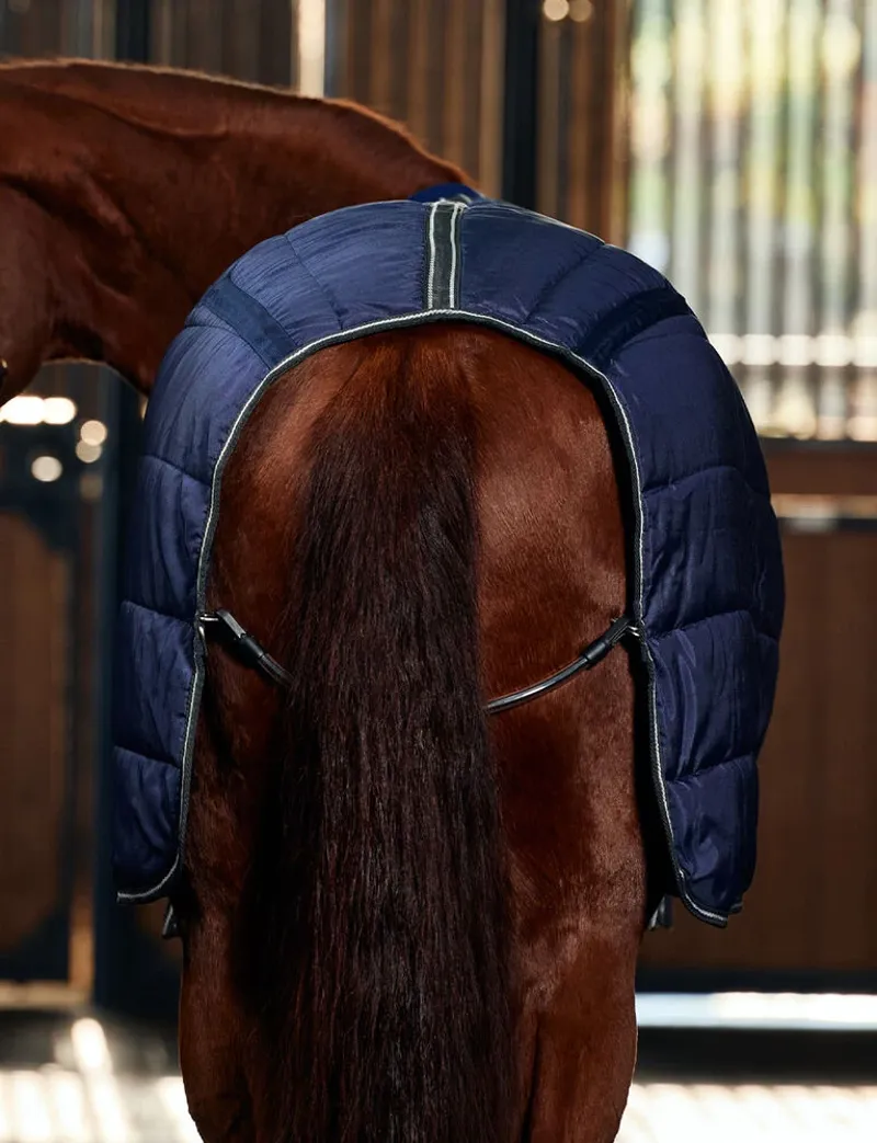 WeatherBeeta ComFiTec PP Channel 220g Quilt Stable Detach-A-Neck Rug - Navy/Charcoal -6