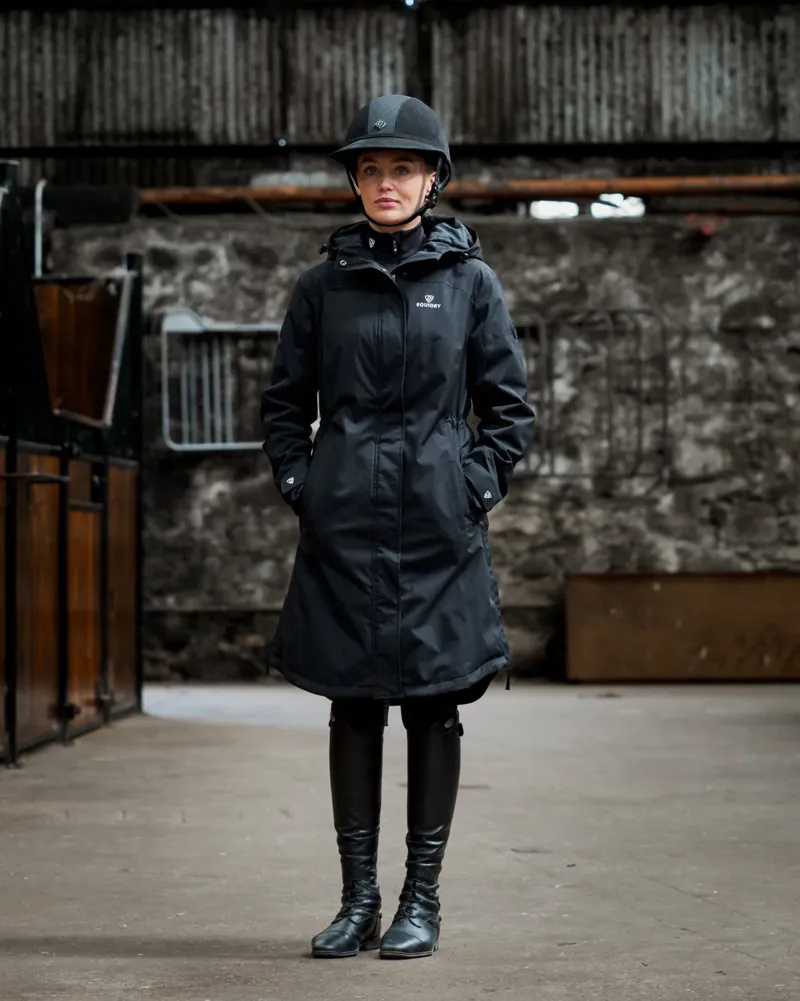 EQUIDRY BRONTE Ladies Fitted Waterproof Jacket - Black-3