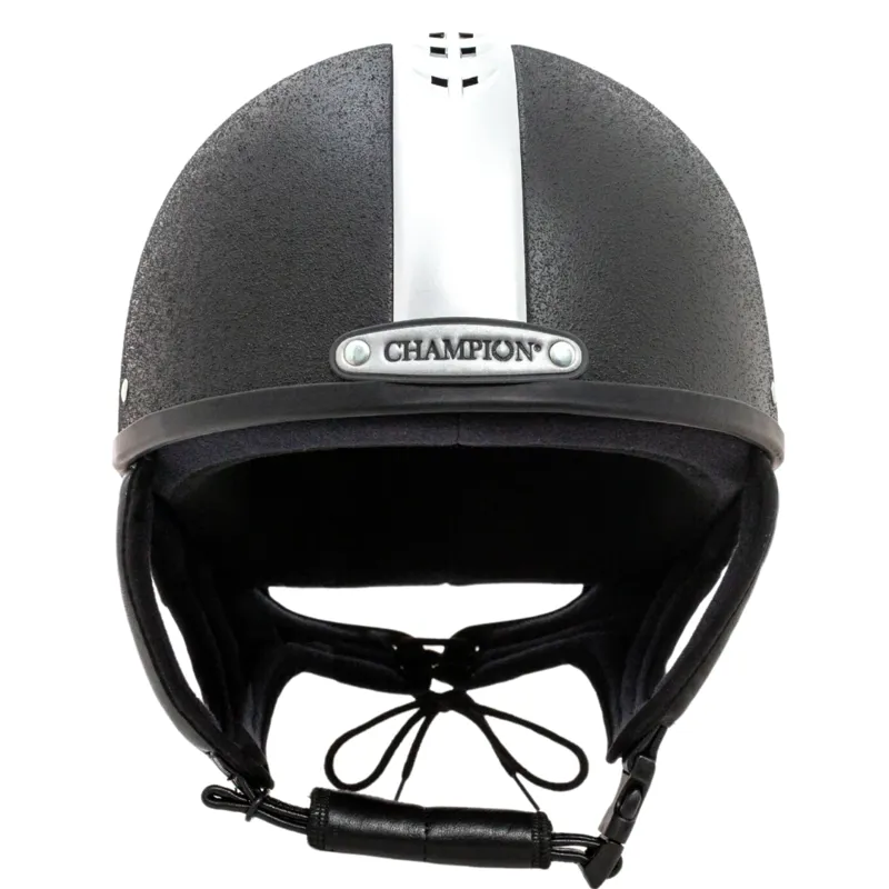 Champion Ventair Deluxe Skull Riding Helmet - Black/Silver-1