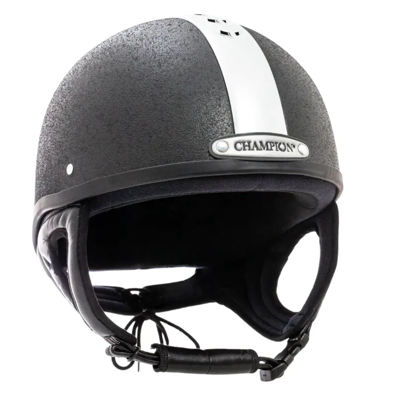 Champion Ventair Deluxe Skull Riding Helmet - Black/Silver
