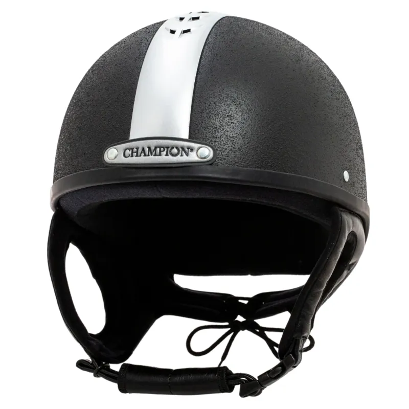 Champion Ventair Deluxe Skull Riding Helmet - Black/Silver-2