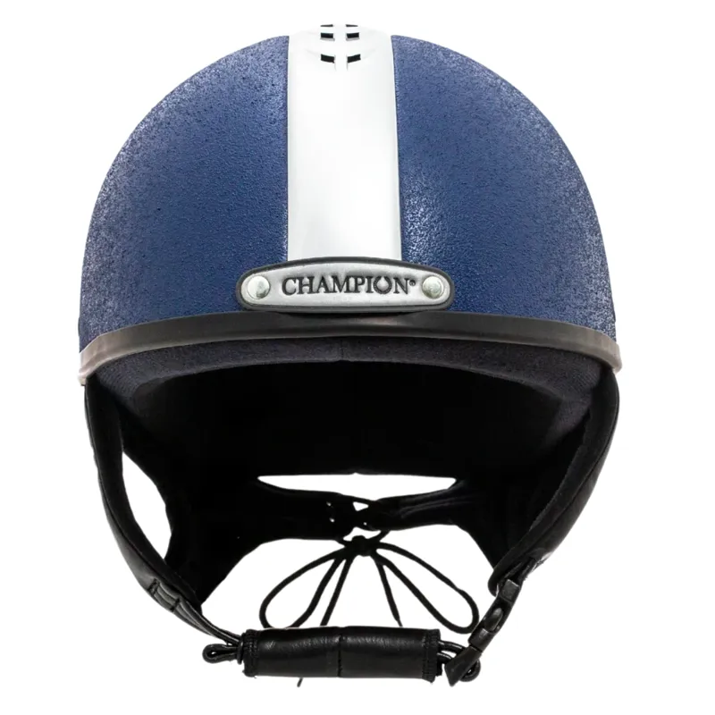 Champion Ventair Deluxe Skull Riding Helmet - Navy/Silver-1