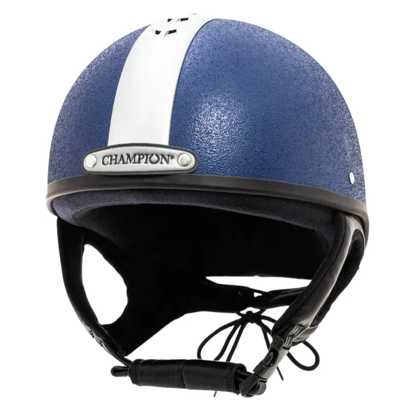 Champion Ventair Deluxe Skull Riding Helmet - Navy/Silver-2