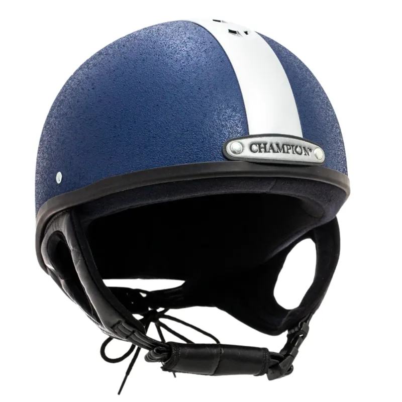 Champion Ventair Deluxe Skull Riding Helmet - Navy/Silver