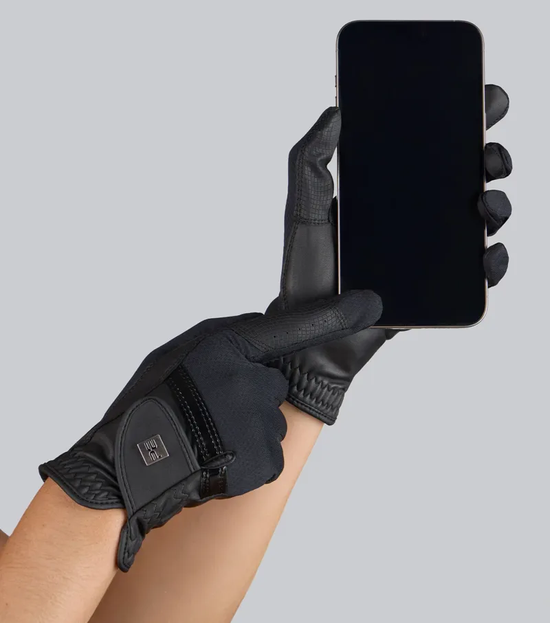 Premier Equine Vestra Riding Gloves - Black-3