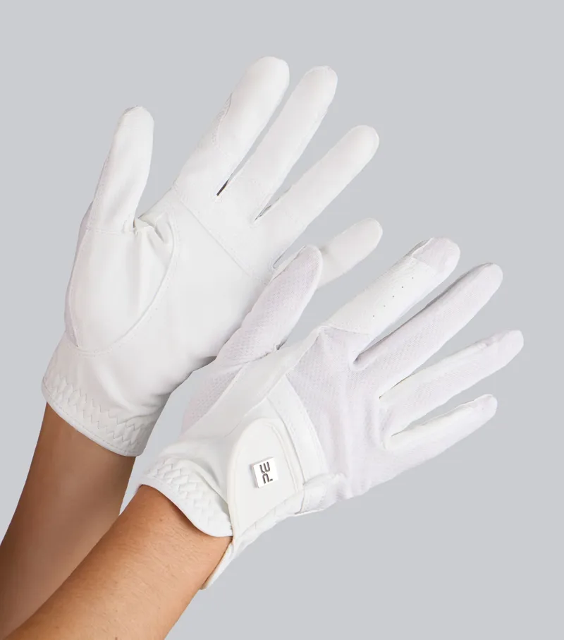 Premier Equine Vestra Riding Gloves - White