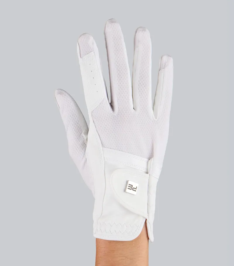 Premier Equine Vestra Riding Gloves - White-4