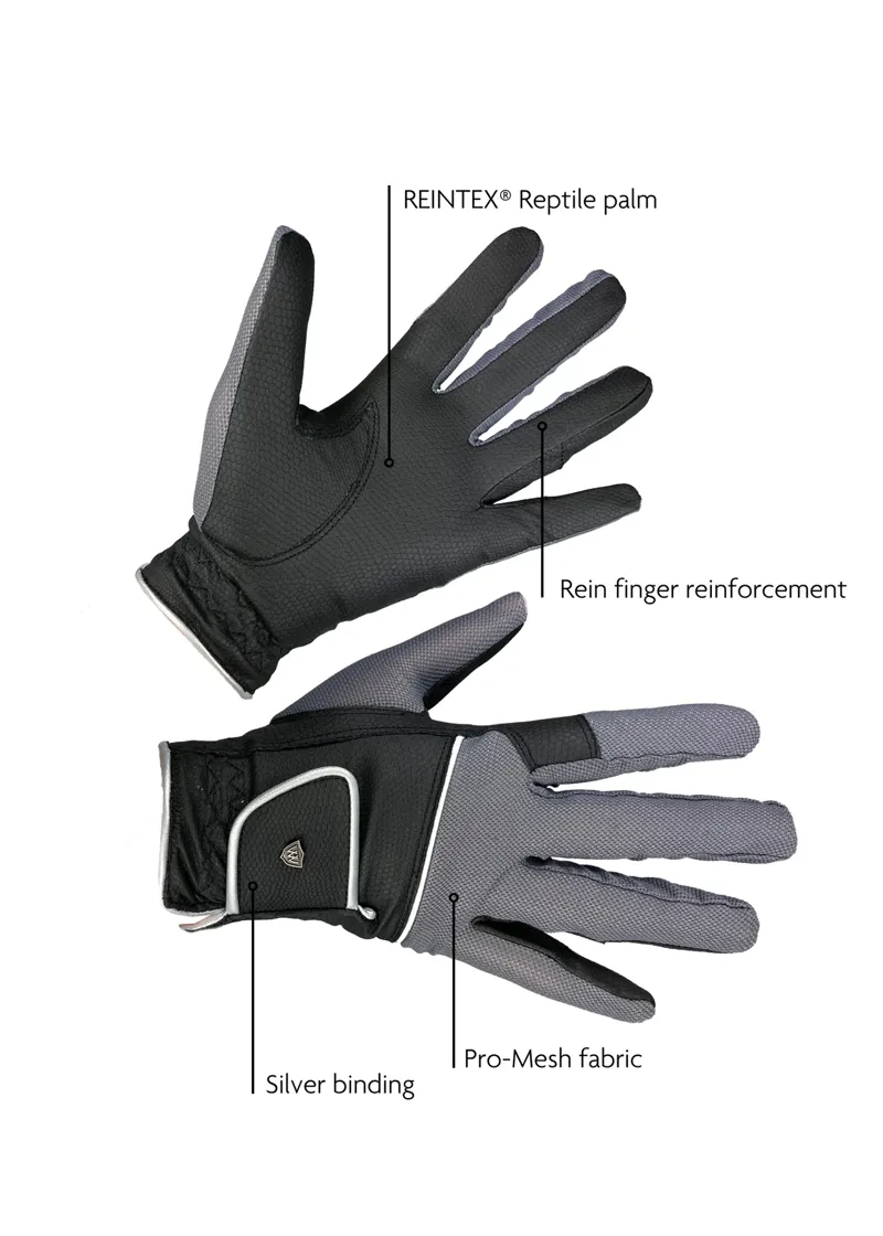 Woof Wear Vision Riding Glove - Brushed Steel-1