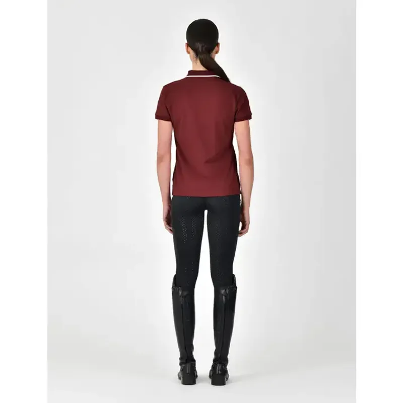 Dublin Cotton Pique Ladies Polo Top - Cabernet-2