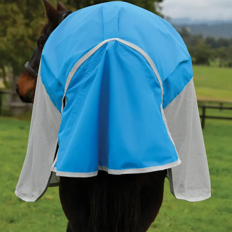 WeatherBeeta ComFiTec Dual Shield Waterproof Detach-A-Neck Fly Rug - Blue/Grey-4