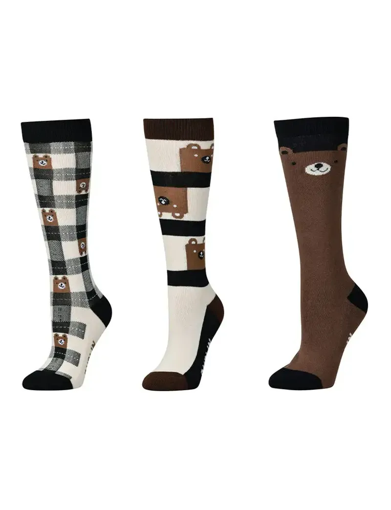 Dublin Children's 3 Pack Socks - Peekaboo Bear