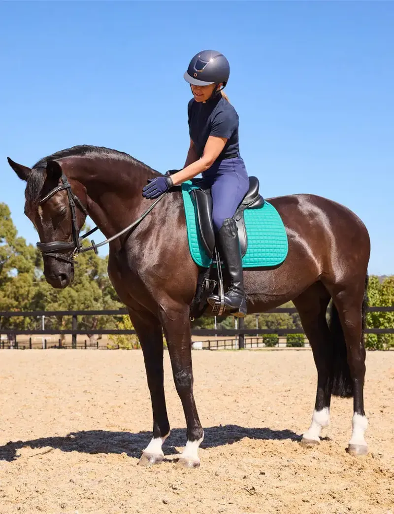 WeatherBeeta Prime Air-Tec Dressage Saddle Pad - Dark Turquoise-5