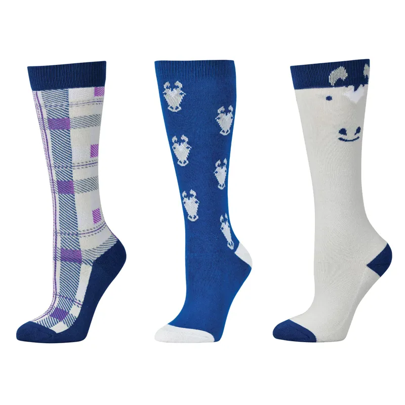 Dublin Children's 3 Pack Socks - Peekaboo Pony