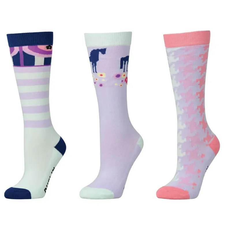 Dublin Children's 3 Pack Socks - Pastel Rainbow
