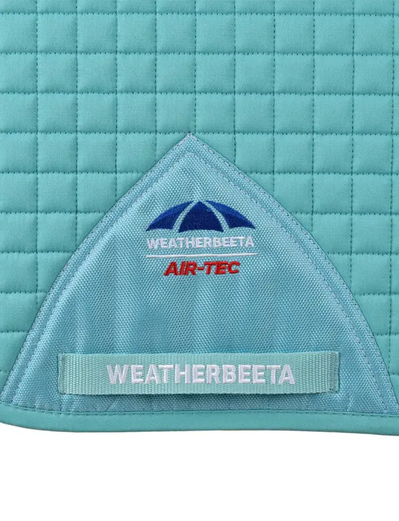 WeatherBeeta Prime Air-Tec Dressage Saddle Pad - Light Aqua-1