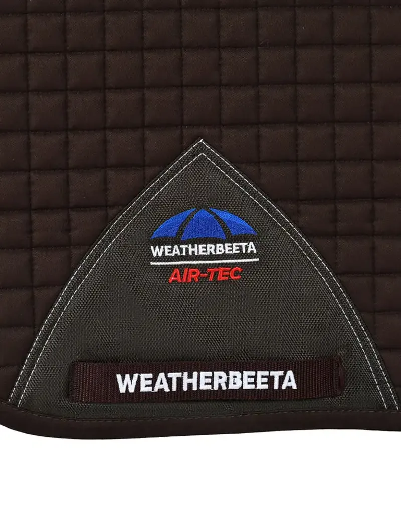 WeatherBeeta Prime Air-Tec Dressage Saddle Pad - Chocolate-1