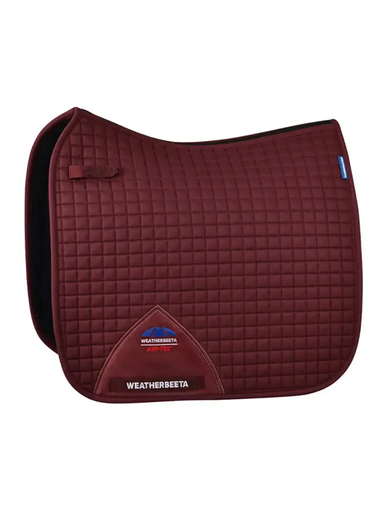 WeatherBeeta Prime Air-Tec Dressage Saddle Pad - Burgundy