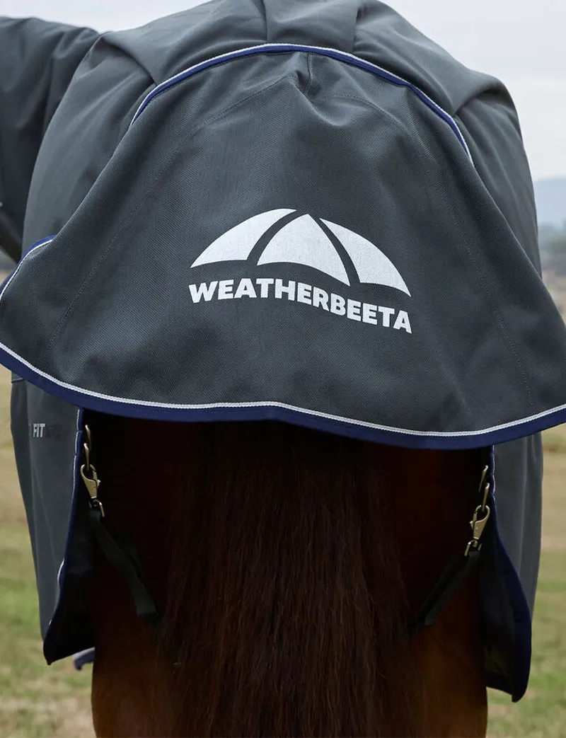 WeatherBeeta ComFiTec Ultra 220g Turnout Detach-A-Neck Rug - Charcoal-10