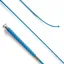 KM Elite Dressage Whip with Silver Braided Grip - Blue - 110cm
