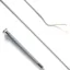 KM Elite Dressage Whip with Silver Braided Grip - Grey - 110cm