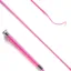 KM Elite Dressage Whip with Silver Braided Grip - Hot Pink - 110cm