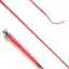 KM Elite Dressage Whip with Silver Braided Grip - Red - 110cm