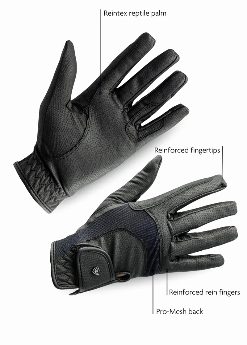 Woof Wear Reintex Mesh Riding Glove - Black-1