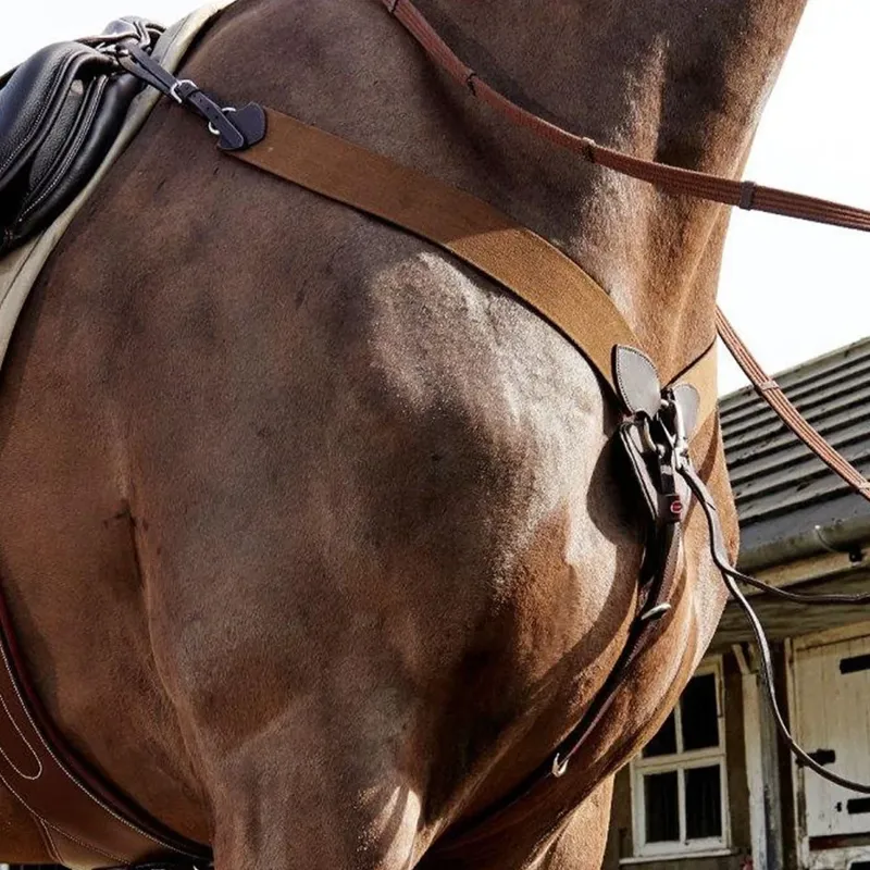 Whitaker Ready to Ride Elasticated Breastplate - Brown-2