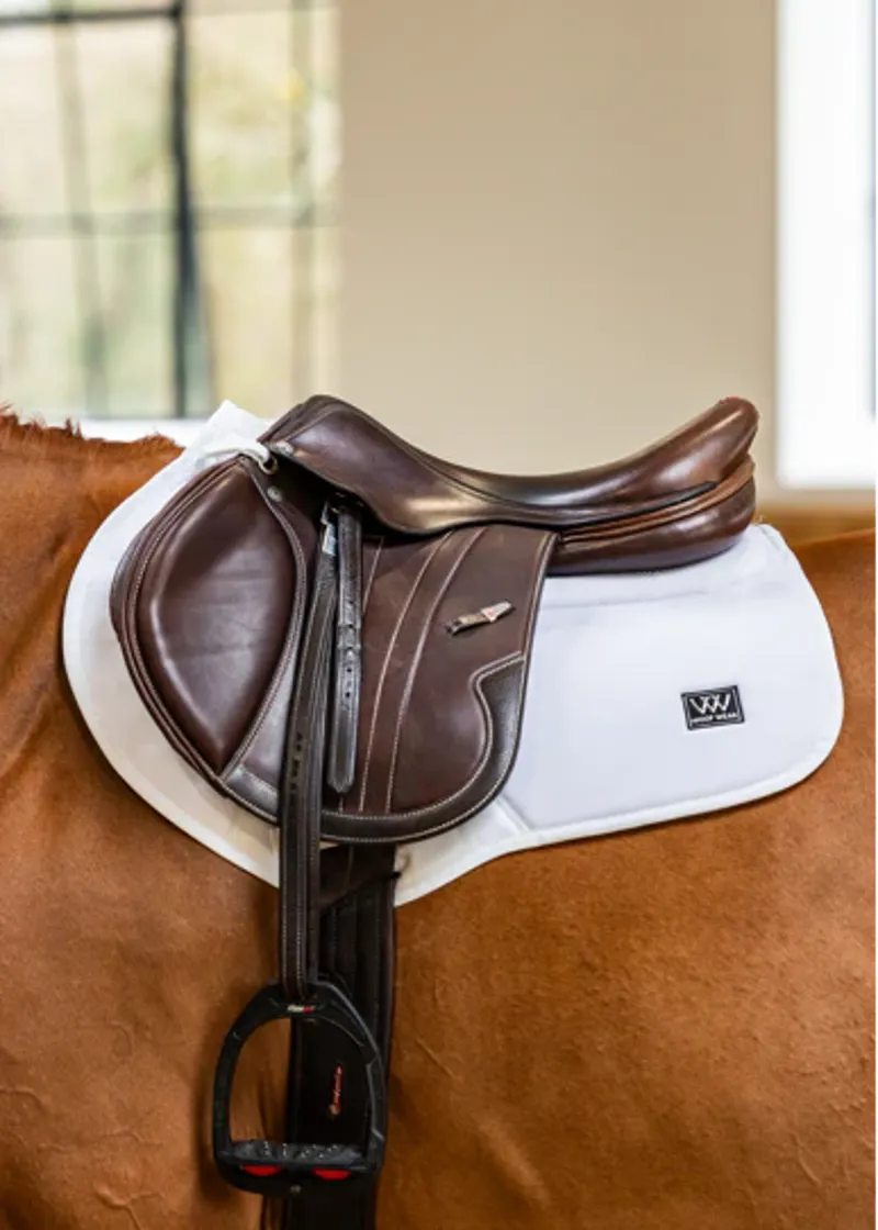 Woof Wear Elite Comfort Plus Close Contact Saddlecloth - White-3