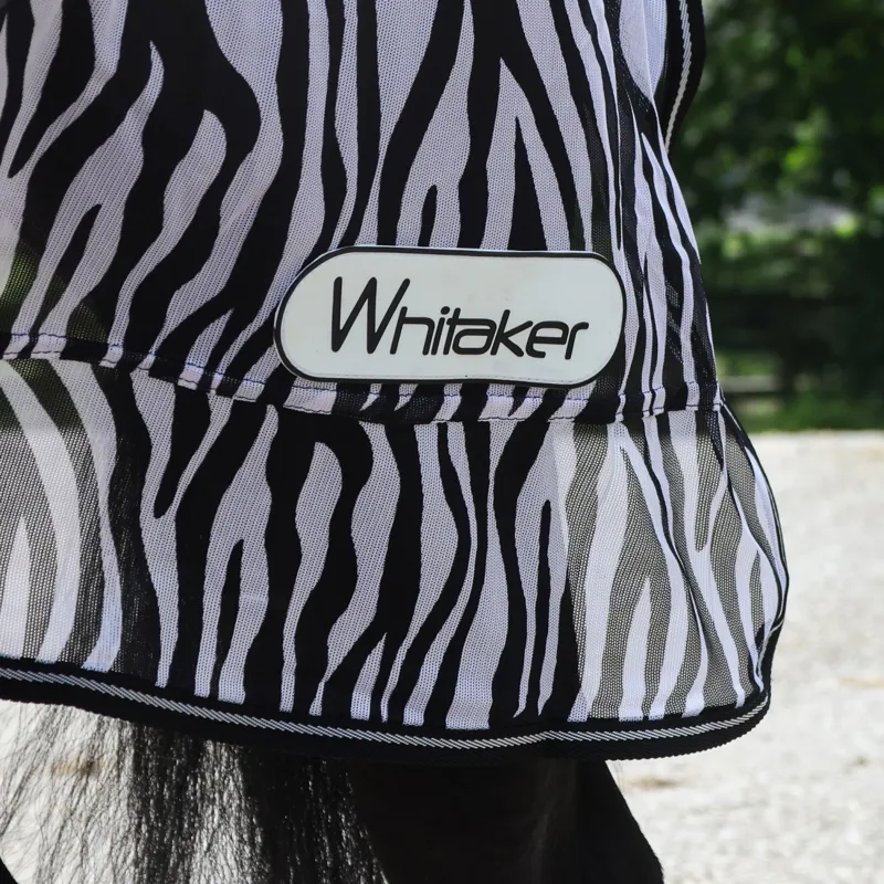Whitaker Marwell Zebra Print Fly Rug - White/Black-4