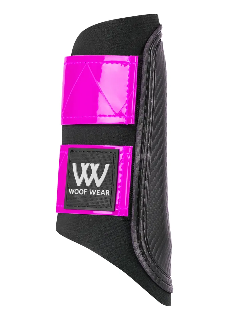 Woof Wear Reflective Club Brushing Boot - Hi Vis Pink