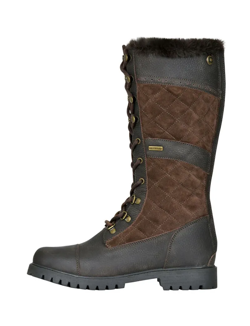 Dublin Yukon Ladies Quilt Country Boots - Chocolate Brown-2
